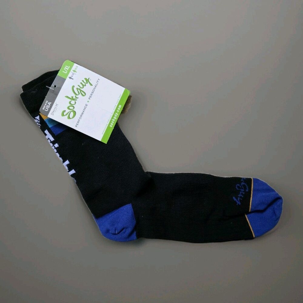 SockGuy Crew Socks Men Size L/XL Performance Cycling Running Made In USA NEW